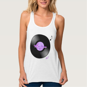 MoonDreams Music Record Purple Racerback Tank Top