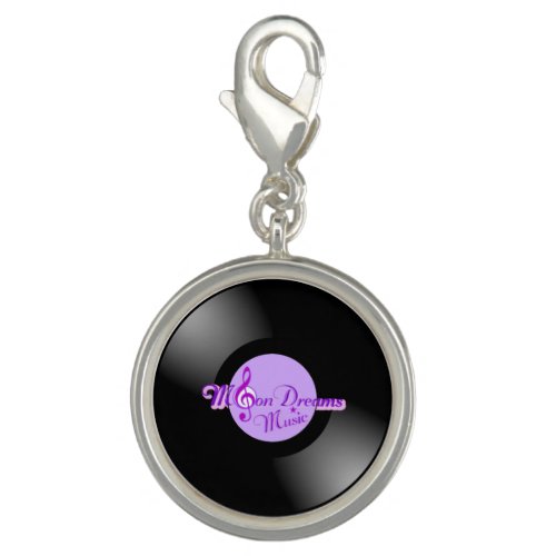 MoonDreams Music Round Record Silver Plated Charm