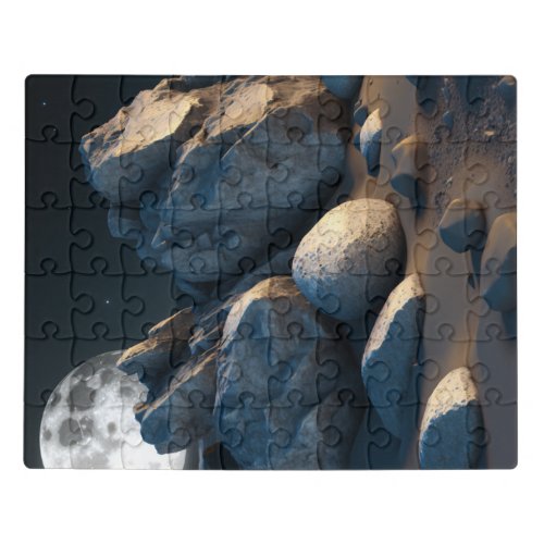 Moondust on the Shore A collection of lunar rocks Jigsaw Puzzle