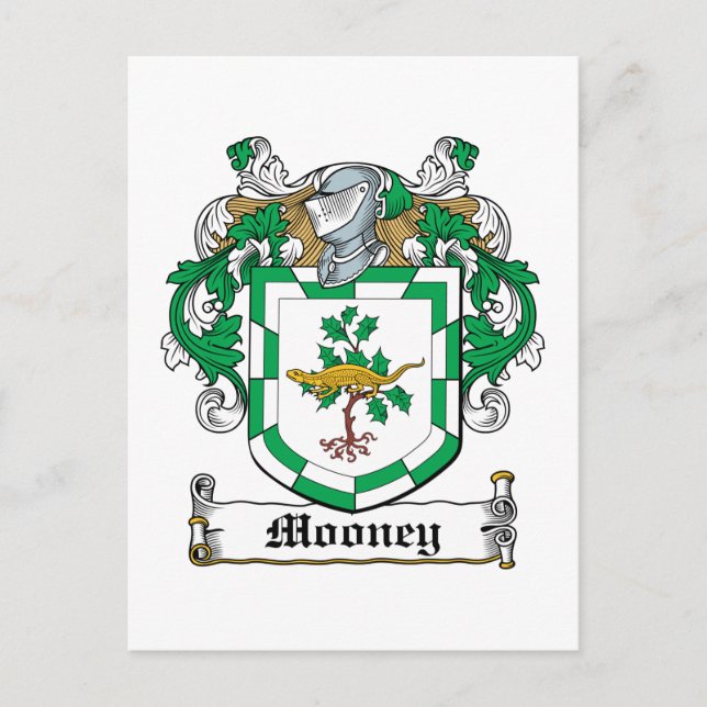 Mooney Family Crest Postcard (Front)