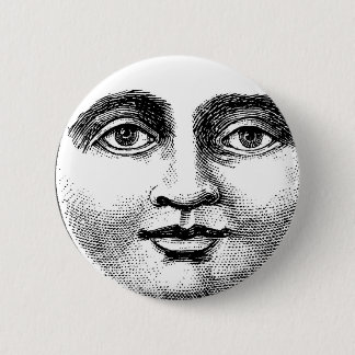 MOONFACE PINBACK BUTTON