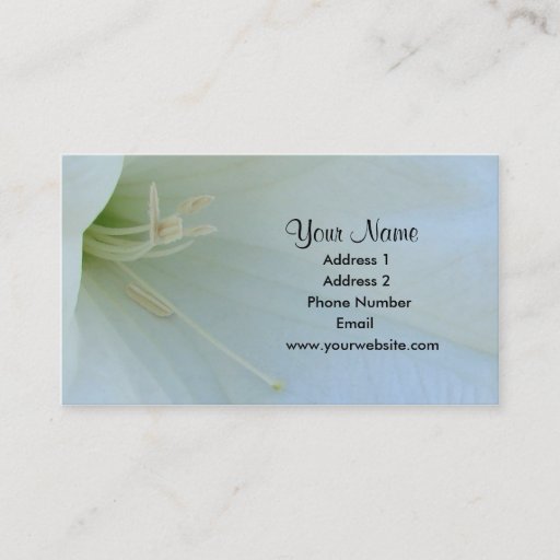 Customizable Moonflower Business Cards