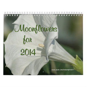 Moonflower Calendar-EDIT YEAR as needed Calendar