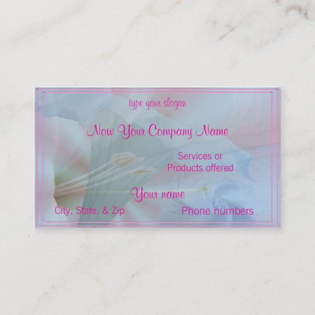 Moonflower Collage-customize Business Card (Front)