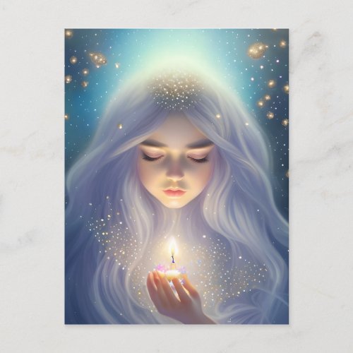 Moonflower with a Candle  Postcard