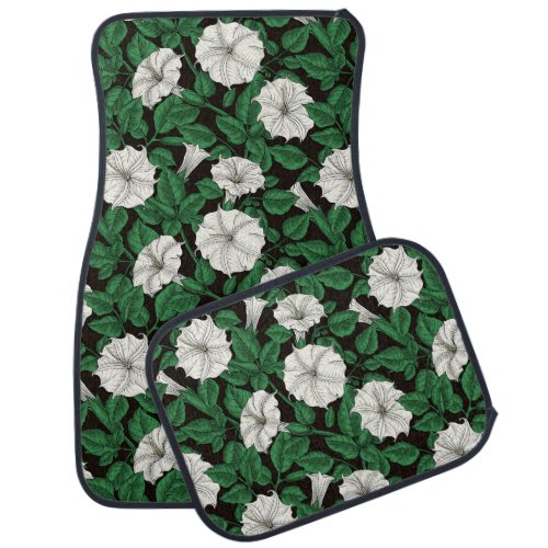 Moonflowers 2 car floor mat