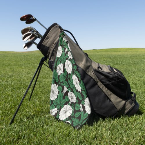 Moonflowers 2 golf towel