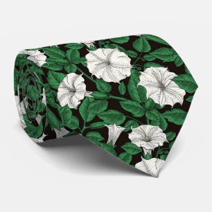 Moonflowers 2 neck tie