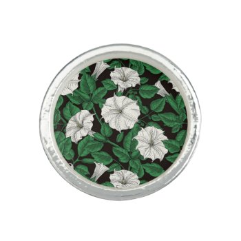 Moonflowers 2 Ring by katstore at Zazzle