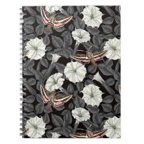 Moonflowers and sphinx moths 2 notebook