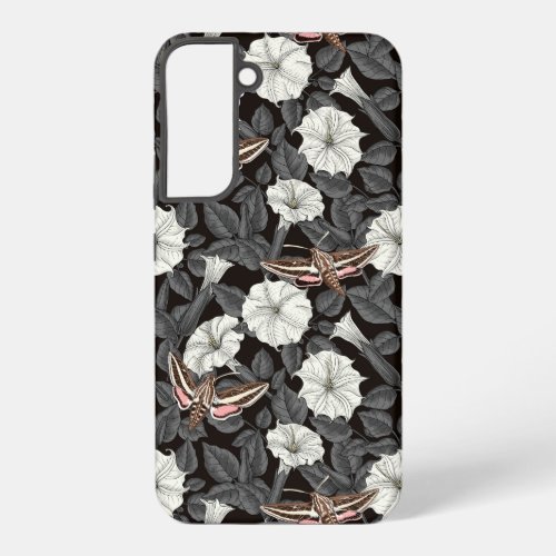 Moonflowers and sphinx moths 2 samsung galaxy s22 case