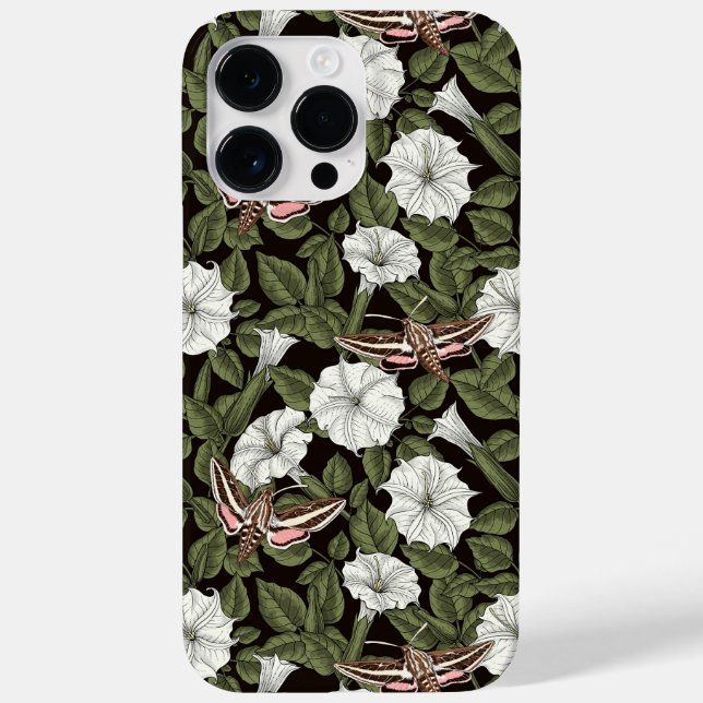 Moonflowers and sphinx moths Case-Mate iPhone case (Back)