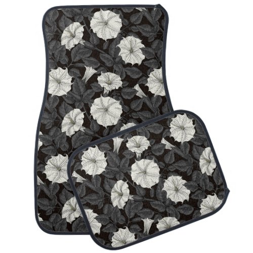 Moonflowers Car Floor Mat