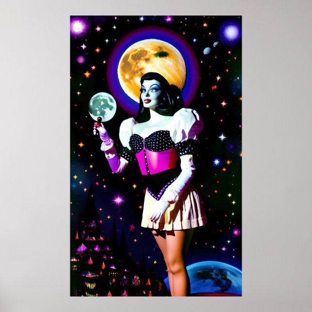 Moongazed - Ken Gage Surreal Art Poster (Front)