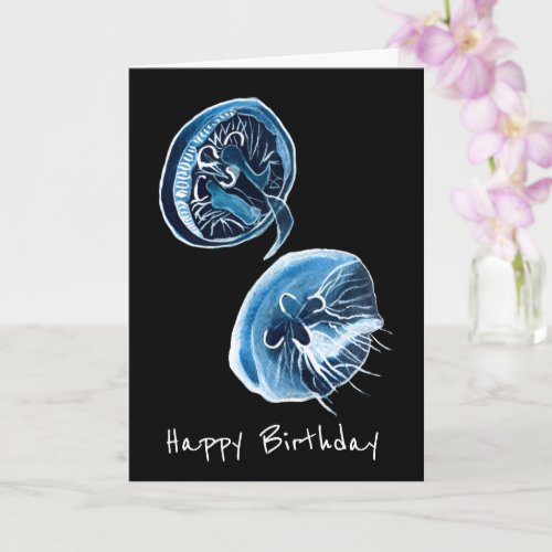 MoonJellyfish watercolor art Card