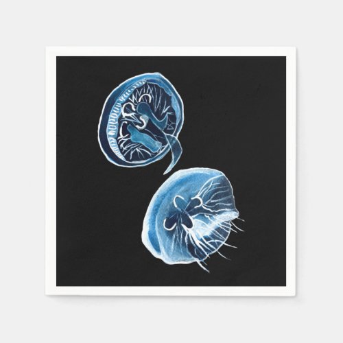 MoonJellyfish watercolor art Napkins