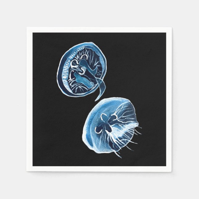 MoonJellyfish watercolor art Napkins (Front)