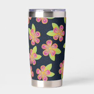 Moonkissed Petals - Tropical Brushstroke Florals Insulated Tumbler