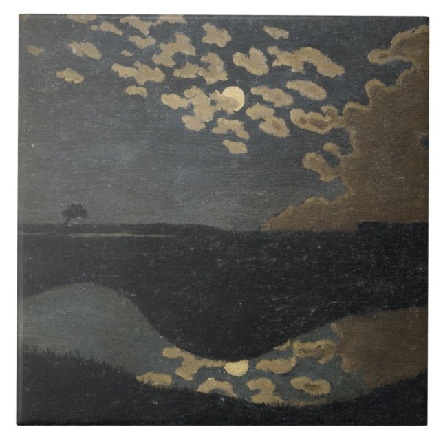 Moonlight, 1894 ceramic tile (Front)