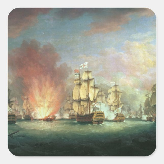 Moonlight Battle: The Battle off Cape St Square Sticker (Front)