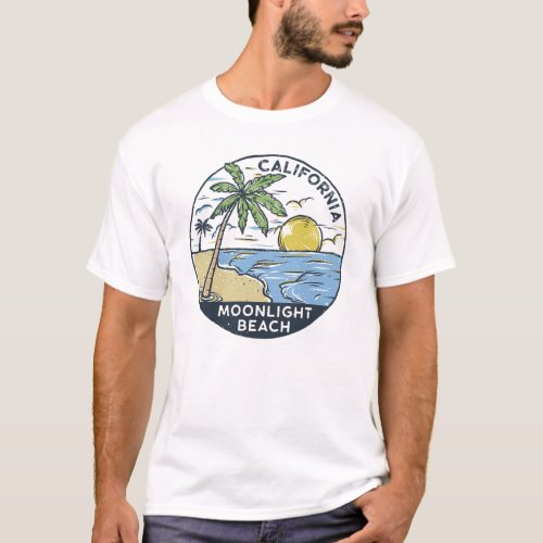 Moonlight Beach San Diego California Vintage T_Shirt