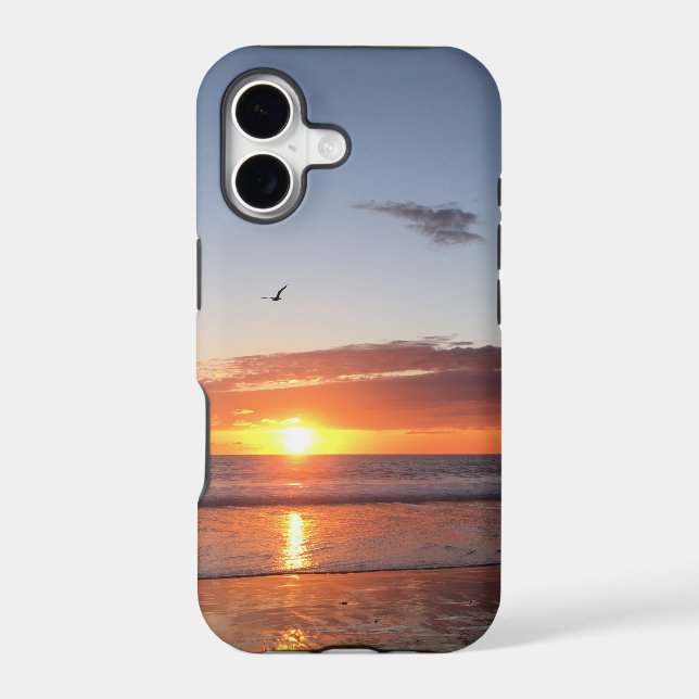 Moonlight Beach Sunset Iphone Case (Back)
