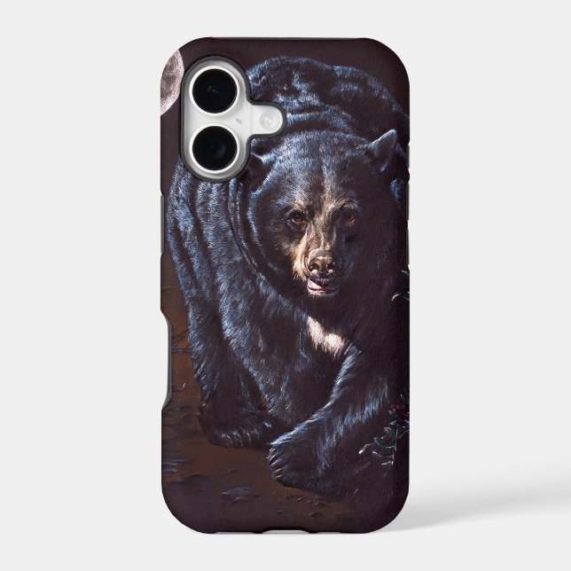 Moonlight Black Bear Iphone Case (Back)