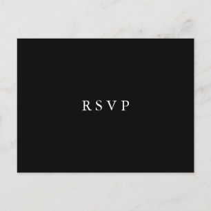 Moonlight Bloom Floral Wedding RSVP MEAL CHOICE Invitation Postcard