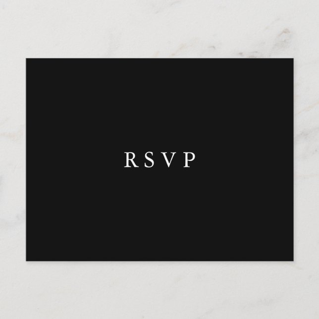 Moonlight Bloom | Floral Wedding  RSVP MEAL CHOICE Invitation Postcard (Front)