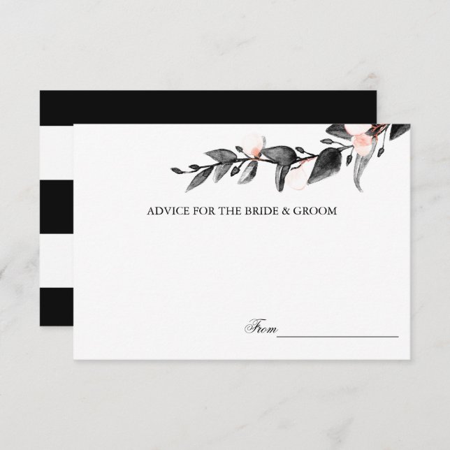 Moonlight Bloom | Wedding Advice Cards (Front/Back)