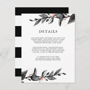 Moonlight Bloom wedding guest details enclosure Invitation