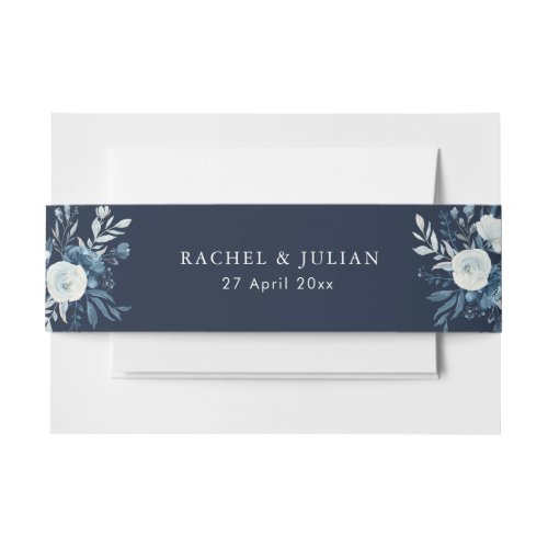 Moonlight Blue floral belly band