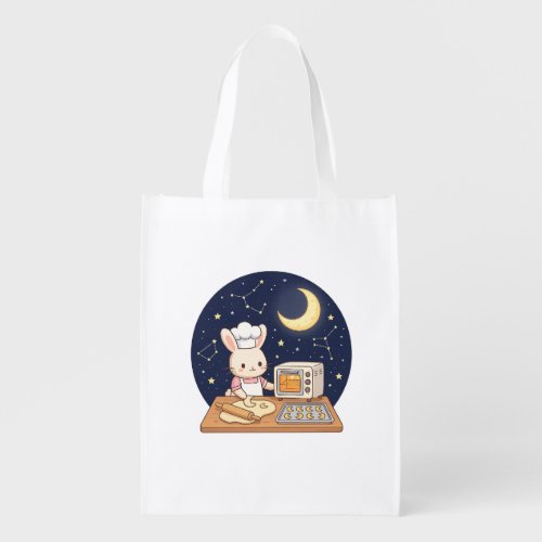 Moonlight Bunny Bakery Grocery Bag