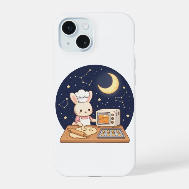 Moonlight Bunny Bakery Iphone Case (Back)