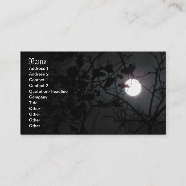 Moonlight Business Cards (Front)