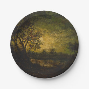 Moonlight (by Ralph Albert Blakelock) Paper Plates