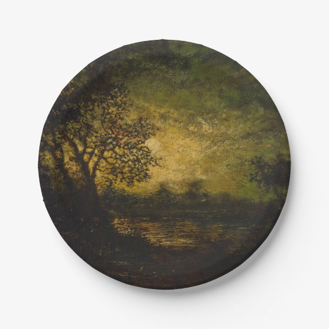 Moonlight (by Ralph Albert Blakelock) Paper Plates (Front)