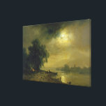 Moonlight Canvas Print<br><div class="desc">Moonlight | by August Schliecker | Art Location: Hamburger Kunsthalle, Hamburg, Germany | German Artist | Image Collection Number: XKH205614</div>
