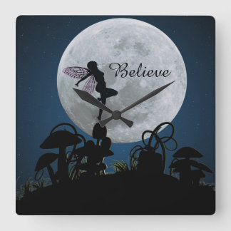 Moonlight dance believe fairy clock