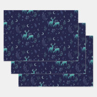 Nature Themed Wildlife Christmas Wrapping Paper Sheets