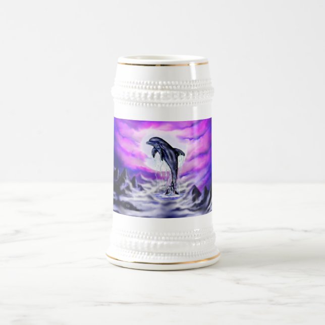 Moonlight Dolphin Beer Stein (Center)