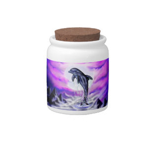 Moonlight Dolphin Candy Jar