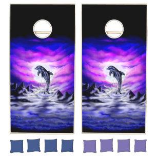 Moonlight Dolphin Cornhole Set