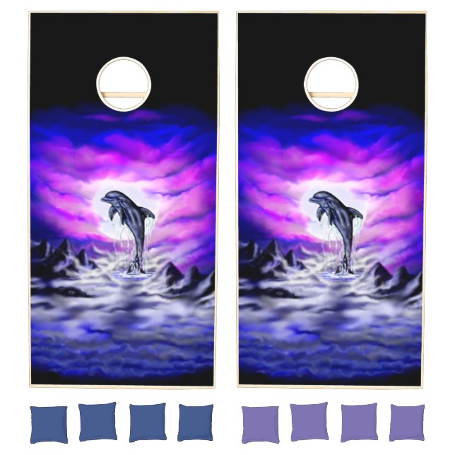 Moonlight Dolphin Cornhole Set (Set)