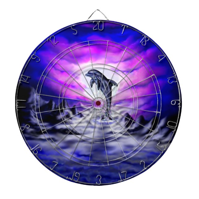 Moonlight Dolphin Dart Board (Front)