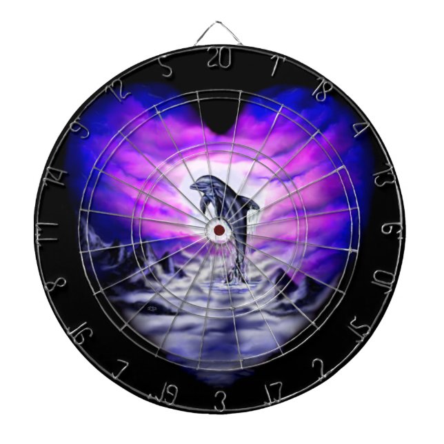 Moonlight Dolphin Dart Board (Front)