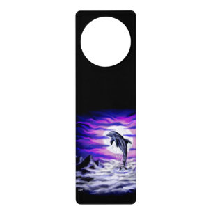 Moonlight Dolphin Door Hanger