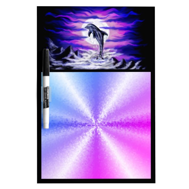 Moonlight Dolphin Dry Erase Board (Front)
