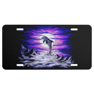 Moonlight Dolphin License Plate