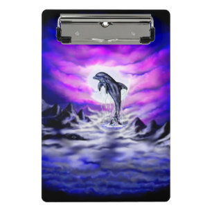 Moonlight Dolphin Mini Clipboard